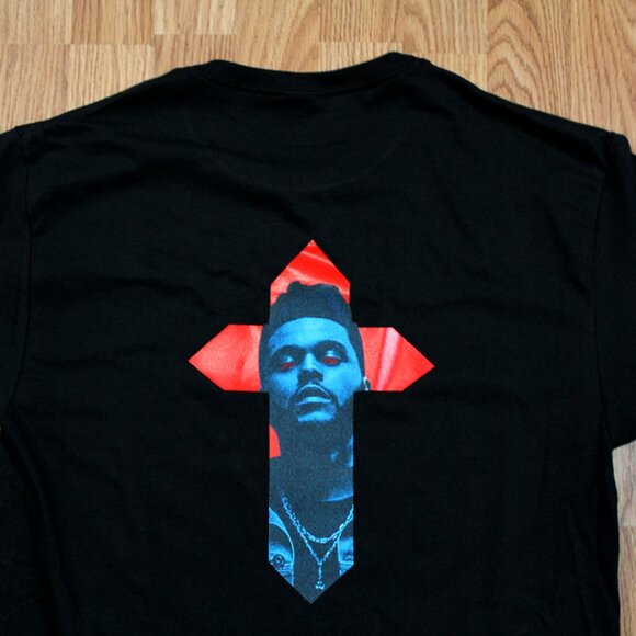 The Weeknd STARBOY Red Cross Black T-Shirt Sizes S - XL - Picture 5 of 5